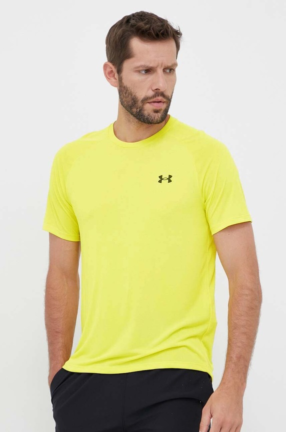 Under Armour t-shirt treningowy męski Tech SS Tee 2.0 regular żółty 1326413