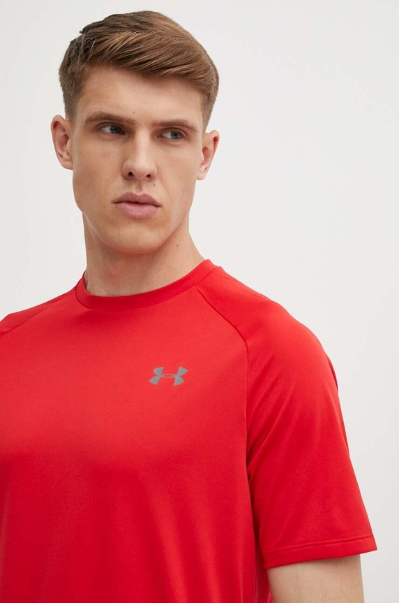 Under Armour t-shirt γυμναστικής ανδρικό Tech SS Tee 2.0 κόκκινο 1326413