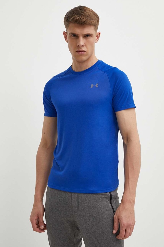 Under Armour t-shirt treningowy męski Tech SS Tee 2.0 regular fioletowy 1326413