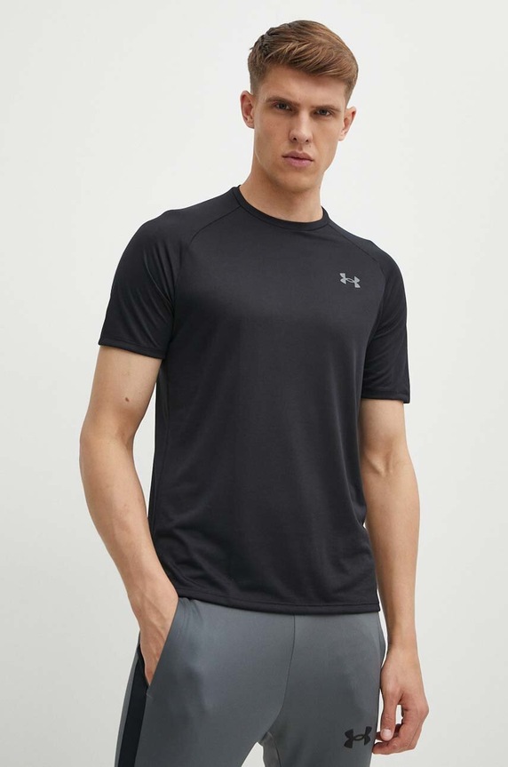 Under Armour Ανδρικό t-shirt γυμναστικής Tech SS Tee 2.0 κανονικό μαύρο 1326413