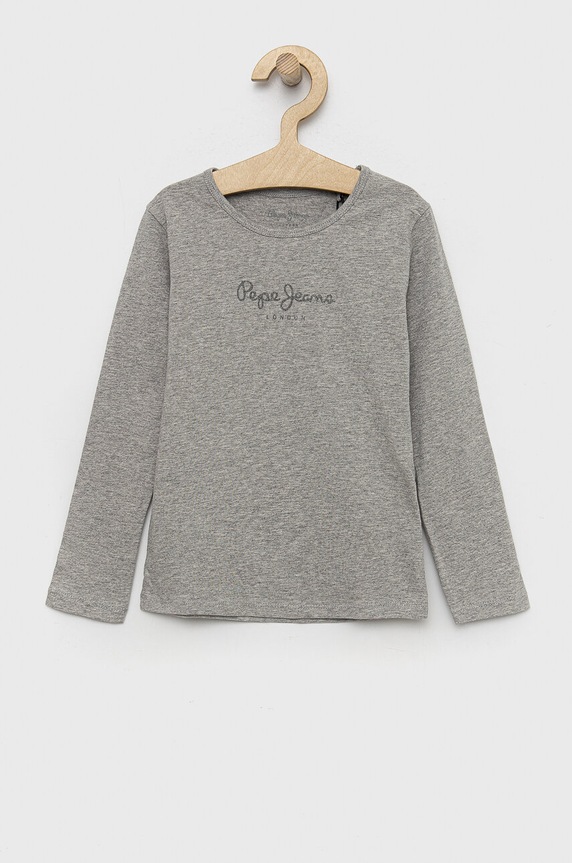 Pepe Jeans longsleeve dziecięcy Hana z elastanem szary PG501364