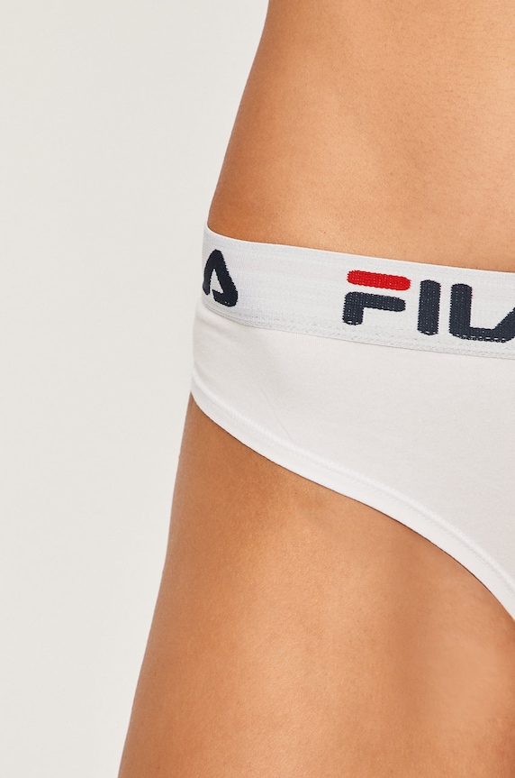 Odzież Fila stringi damskie bawełniane z elastanem FU6061 biały