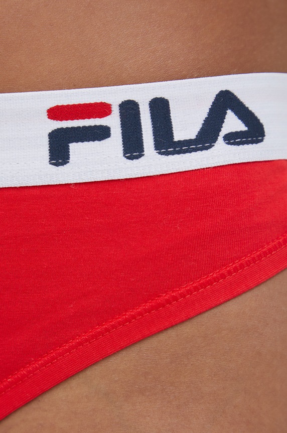 Odzież Fila stringi damskie bawełniane z elastanem FU6061 czerwony