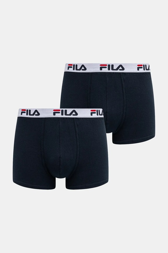Fila bokserki dopasowane męskie z bawełną 2-pack nadruk granatowy FU5016/2