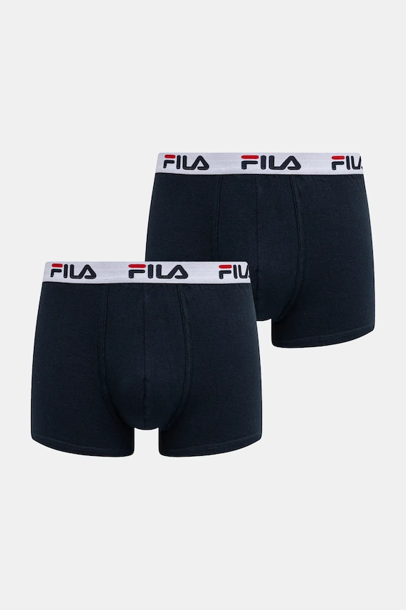 Fila bokserki dopasowane męskie z bawełną 2-pack nadruk granatowy FU5016/2