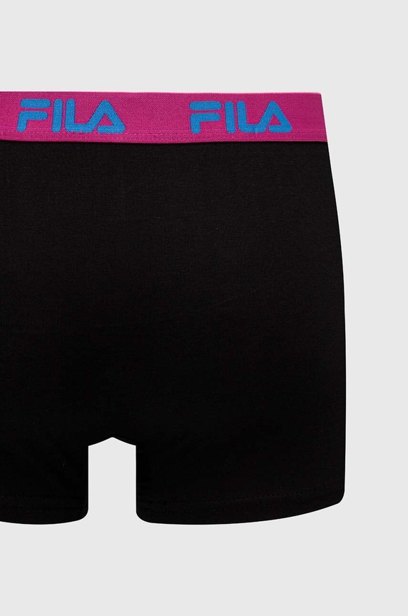 Fila εφαρμοστά μποξεράκια Ανδρικά με βαμβάκι 2-pack FU5016/2 μαύρο