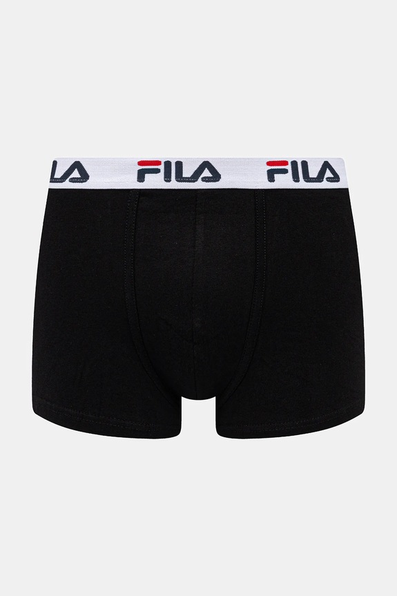 Fila bokserki dopasowane męskie z bawełną 2-pack nadruk czarny FU5016/2