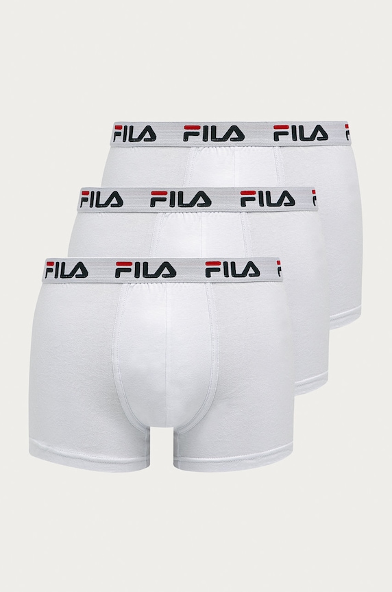 Fila Priliehavé boxerky pánske s bavlnou 2-pak potlač biela FU5016/2