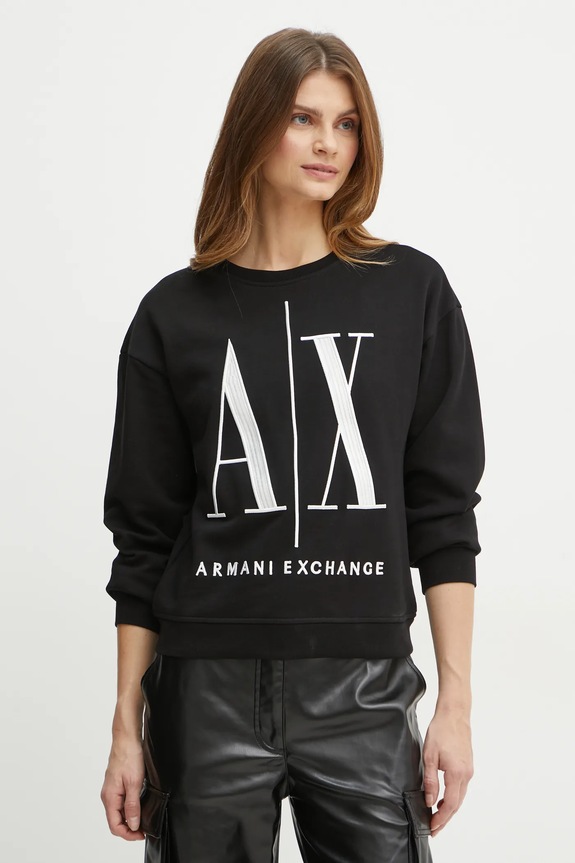 Armani Exchange - Mikina nášivka čierna 8NYM02.YJ68Z.NOS