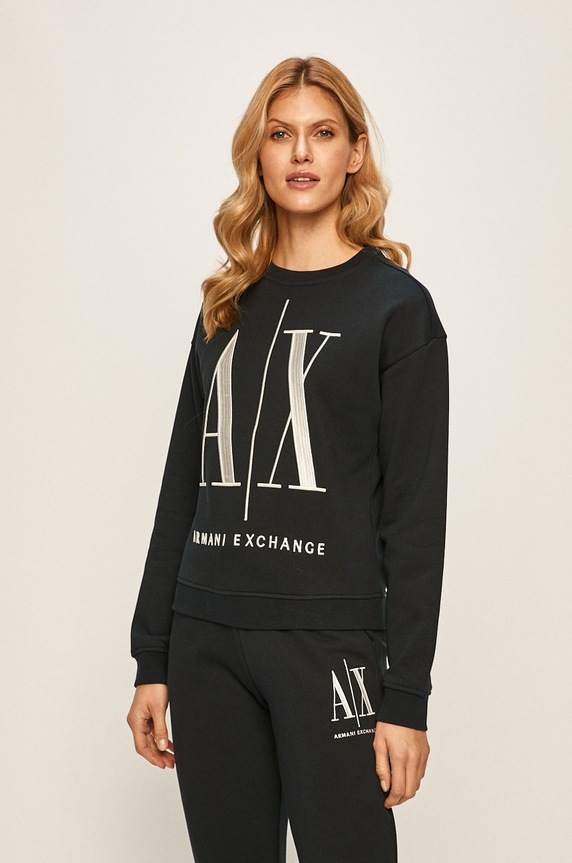 Armani Exchange - Bluza imprimeu bleumarin 8NYM02.YJ68Z.NOS