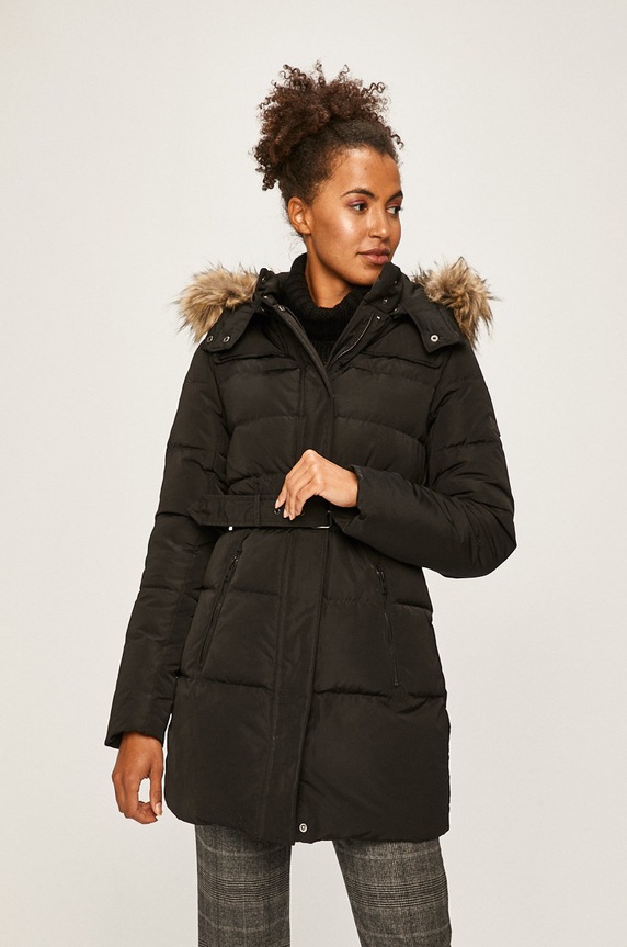 Pepe Jeans - Péřová bunda Azu s podšívkou černá PL401667