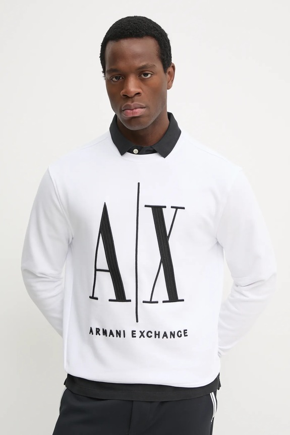 Armani Exchange felső pamut fehér 8NZMPA.ZJ1ZZ.NOS