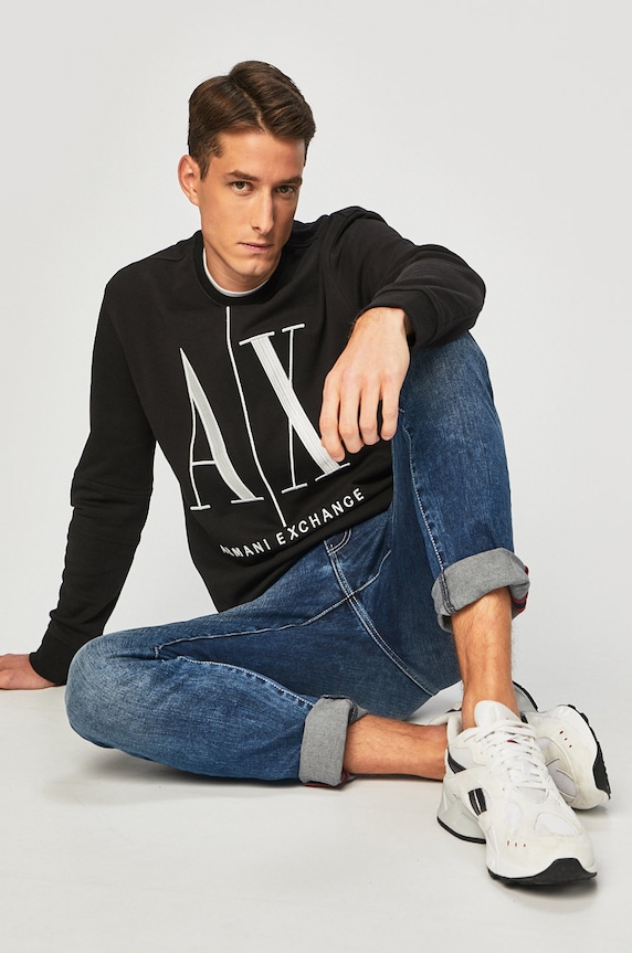 Armani Exchange felső 8NZMPA.ZJ1ZZ.NOS fekete AA00