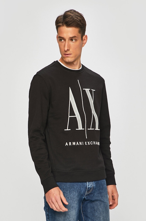 Armani Exchange felső fekete 8NZMPA.ZJ1ZZ.NOS
