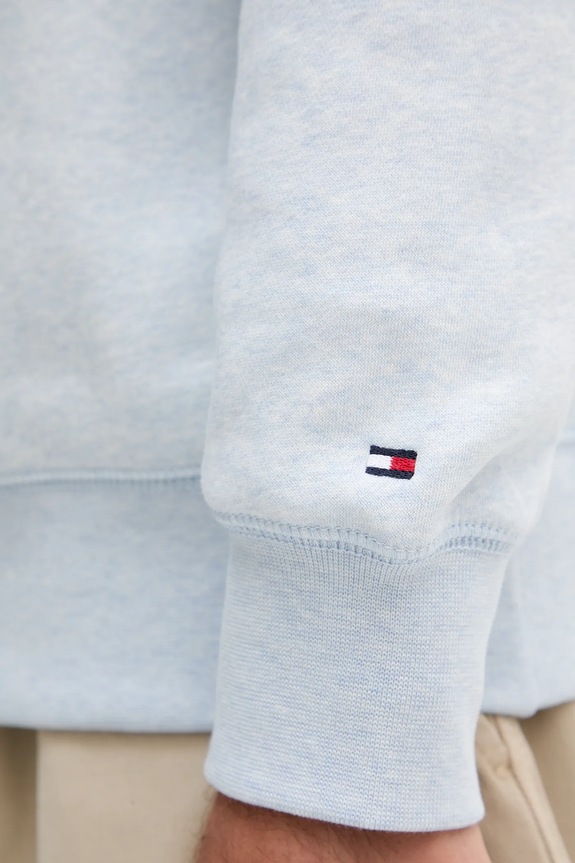 Tommy Hilfiger bluza męska z bawełną niebieski MW0MW11596