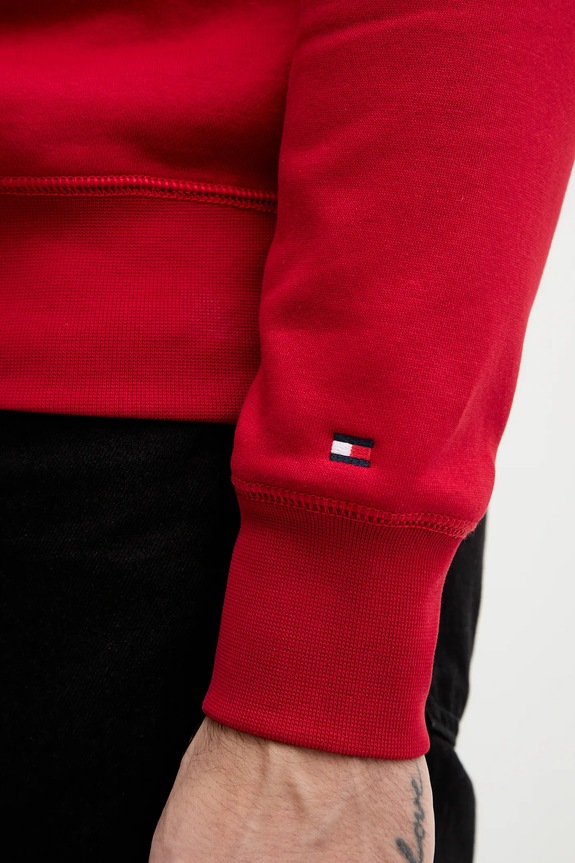 Tommy Hilfiger bluza męska z bawełną MW0MW11596 czerwony