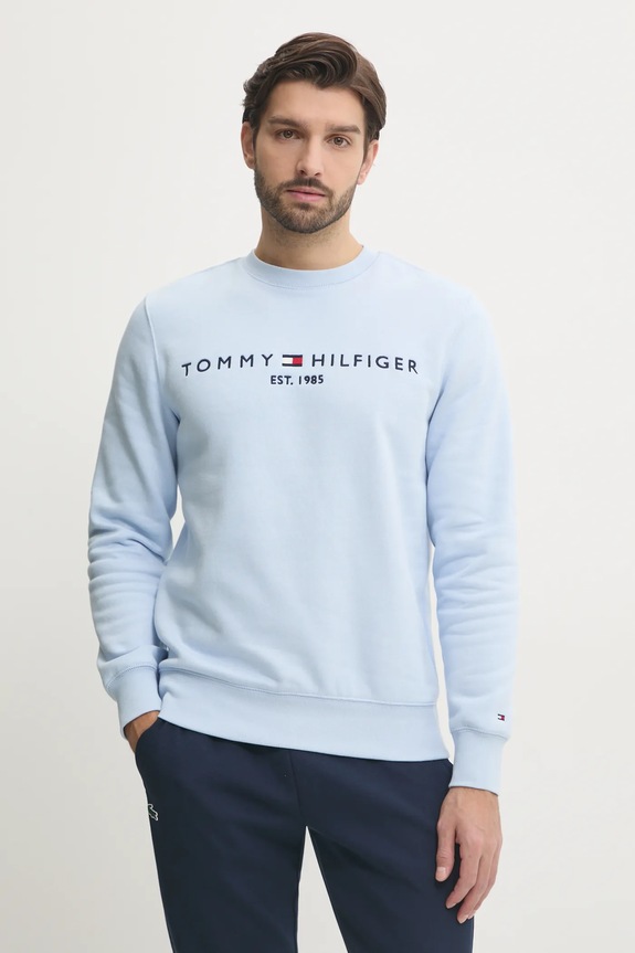 Tommy Hilfiger dukserica muška pamučna plava MW0MW11596