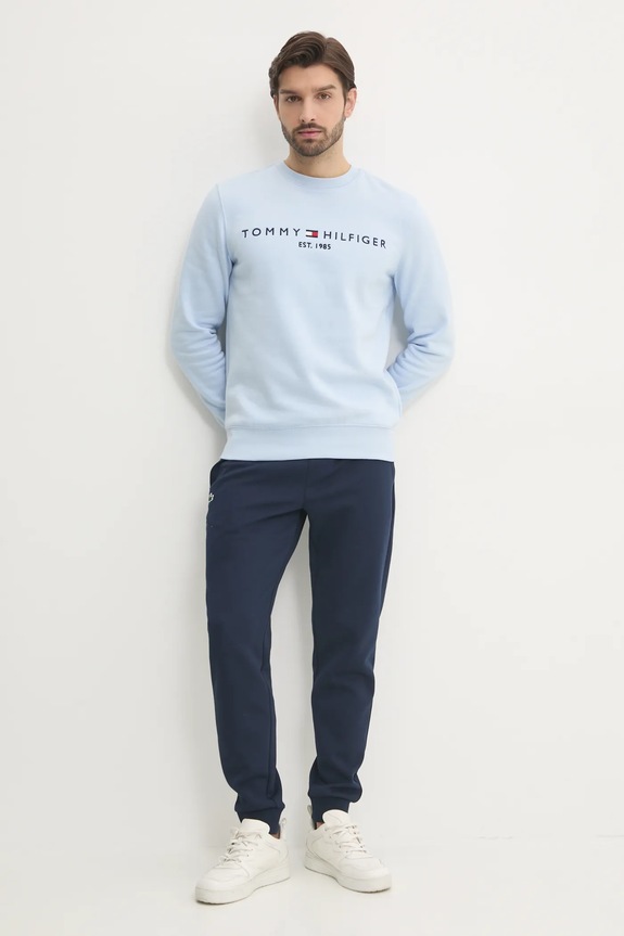 Tommy Hilfiger dukserica muška pamučna MW0MW11596 plava SS26