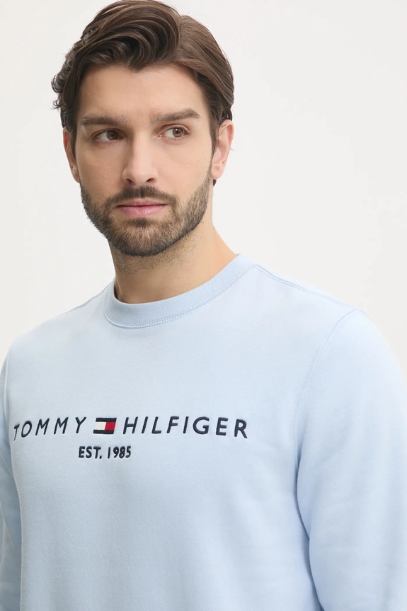 Tommy Hilfiger dukserica muška pamučna plava MW0MW11596