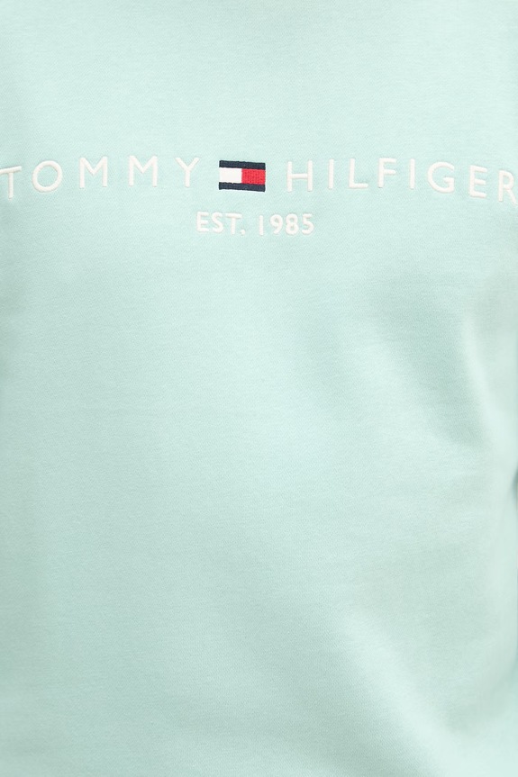 Tommy Hilfiger hanorac bărbătesc cu bumbac MW0MW11596 turcoaz
