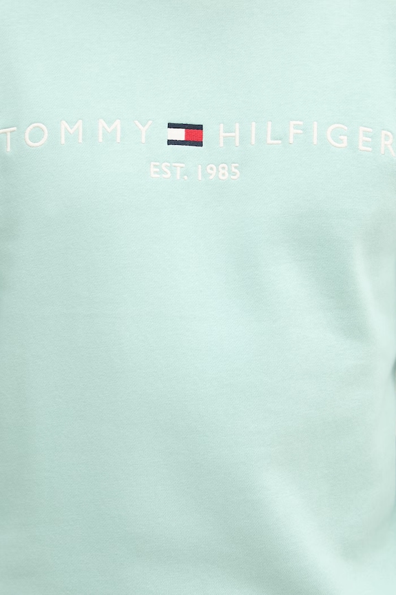 Tommy Hilfiger hanorac bărbătesc cu bumbac MW0MW11596 turcoaz
