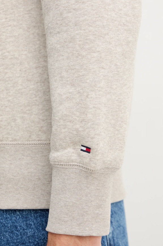 Tommy Hilfiger mikina pánska s bavlnou MW0MW11596 béžová
