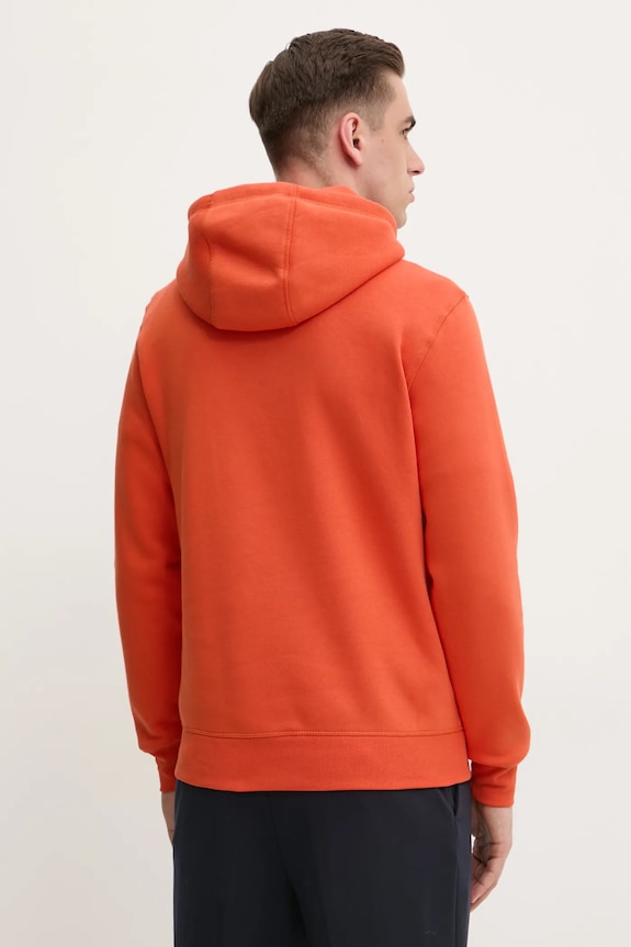 Odzież Tommy Hilfiger bluza z kapturem męska z bawełną MW0MW11599 pomarańczowy