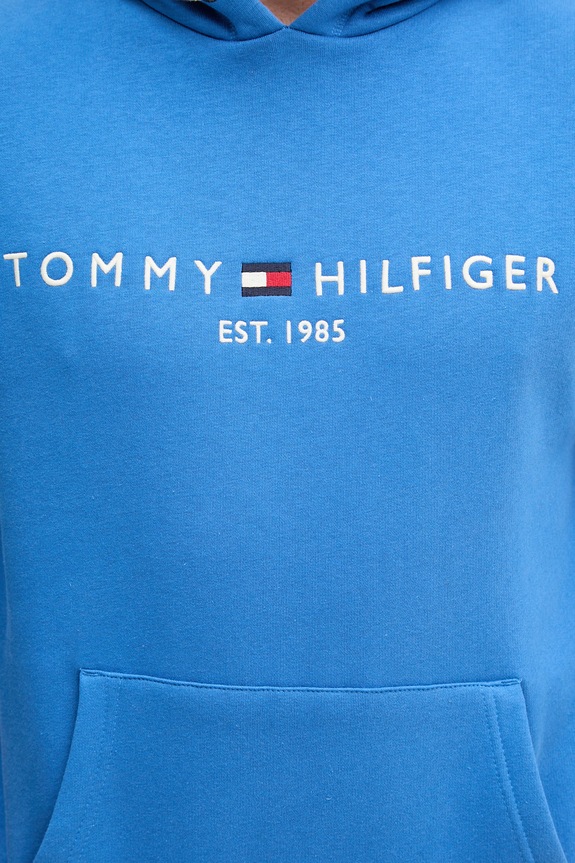 Tommy Hilfiger hanorac cu glugă bărbătesc cu bumbac MW0MW11599 albastru