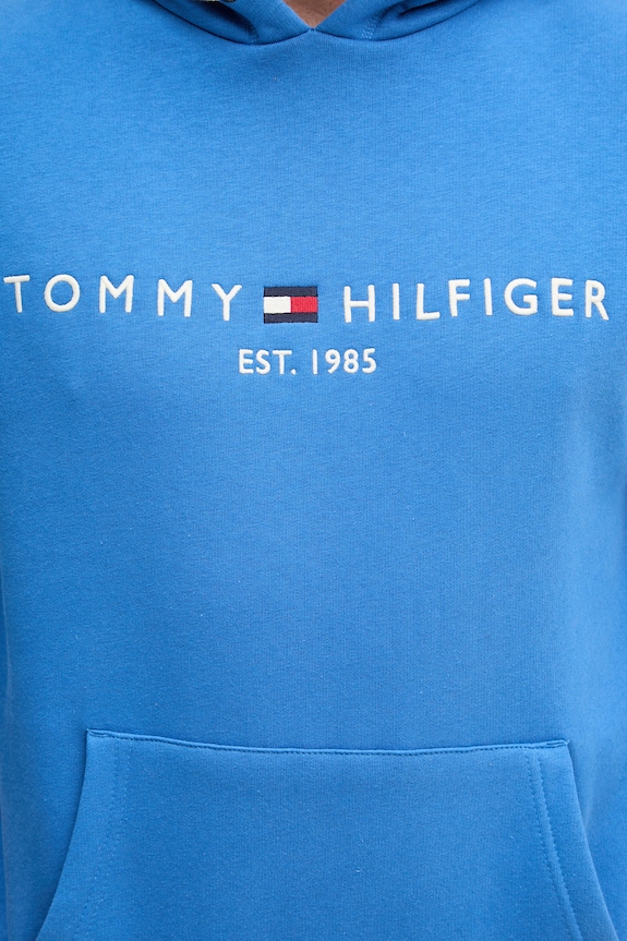 Tommy Hilfiger hanorac cu glugă bărbătesc cu bumbac MW0MW11599 albastru