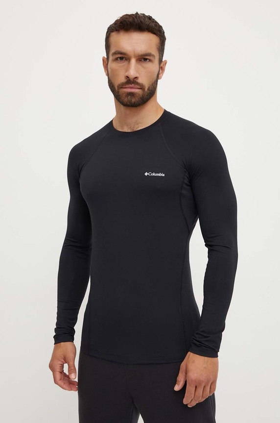Columbia longsleeve funkcyjny Midweight Stretch z elastanem czarny 1638591
