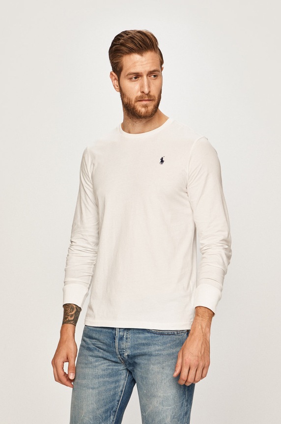 Polo Ralph Lauren - Longsleeve 710671468004 bawełna biały 710671468004