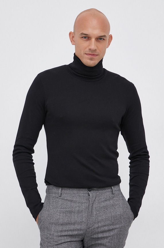 Marc O'Polo Longsleeve bawełniany pozostałe czarny M29220252354
