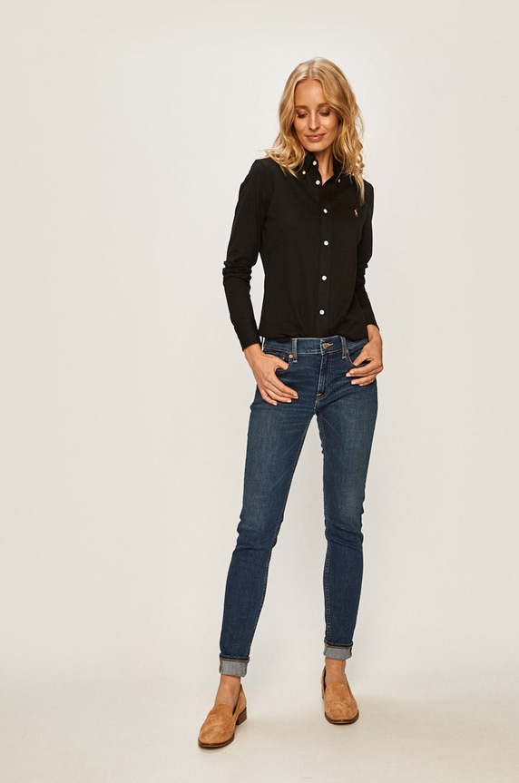 Ruházat Polo Ralph Lauren pamut ing 211664427010 fekete