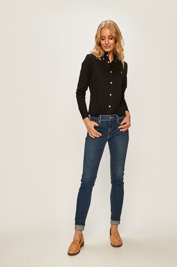 Ruházat Polo Ralph Lauren pamut ing 211664427010 fekete