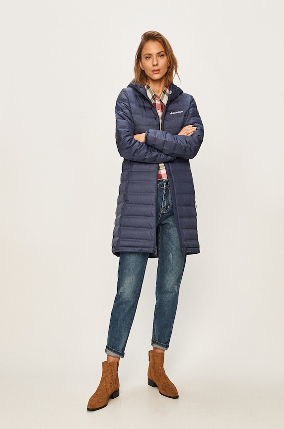 Columbia kurtka sportowa puchowa Lake 1859672 granatowy AW22