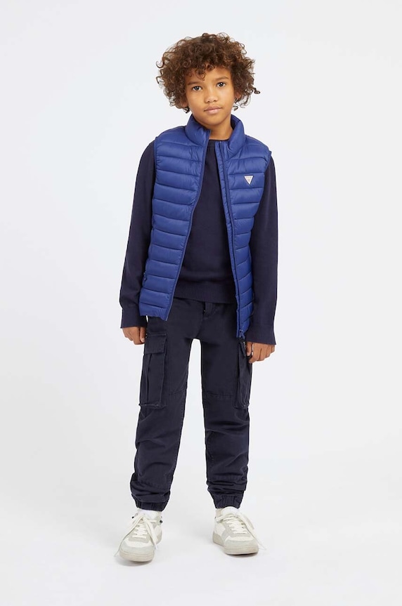 Guess Jeans - Детски елек 118-175 см лека изолация тъмносин H93J01.WCAO0