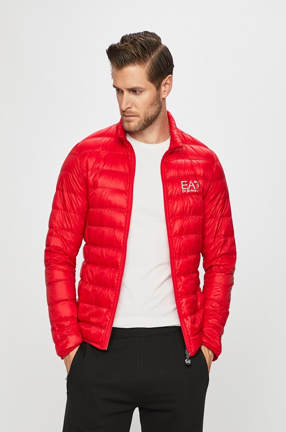 EA7 Emporio Armani kurtka puchowa bez kaptura czerwony PN29Z.8NPB01