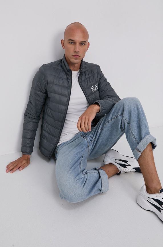 EA7 Emporio Armani kurtka puchowa bez kaptura szary PN29Z.8NPB01