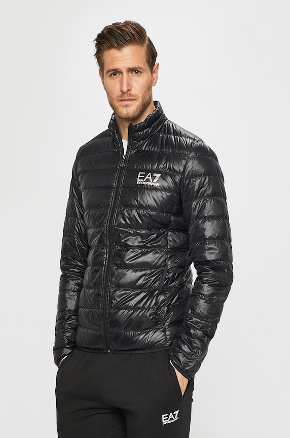 EA7 Emporio Armani kurtka puchowa bez kaptura czarny PN29Z.8NPB01