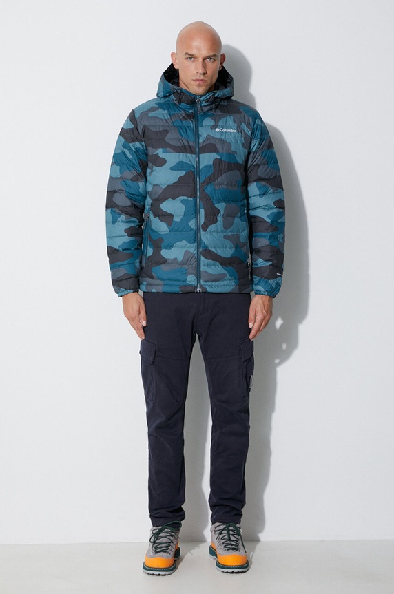 Columbia sports jacket Powder Lite Hooded Jkt 1693931 blue AW23