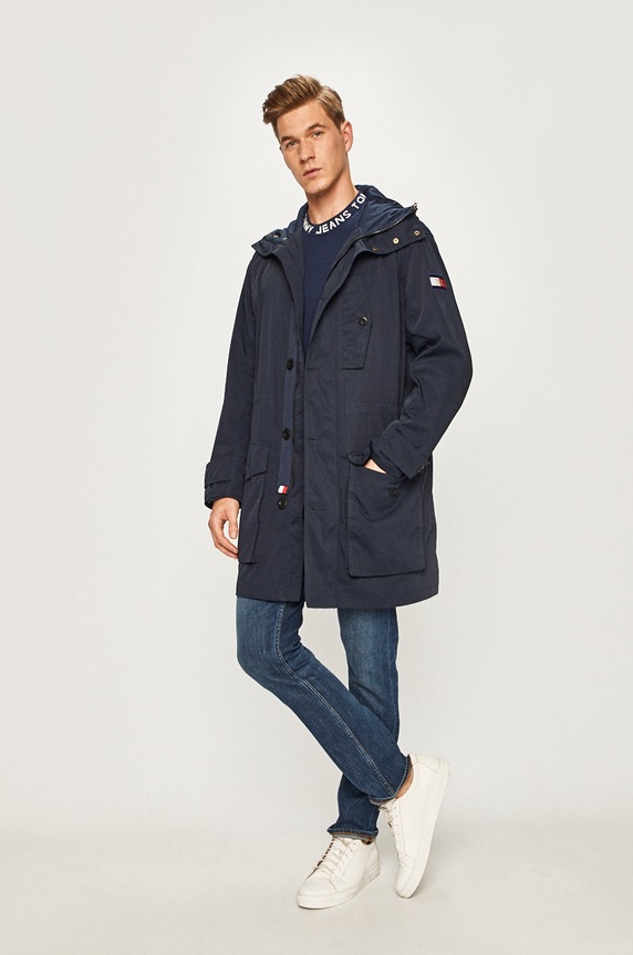 Tommy Hilfiger - Parka MW0MW09662 granatowy AW19