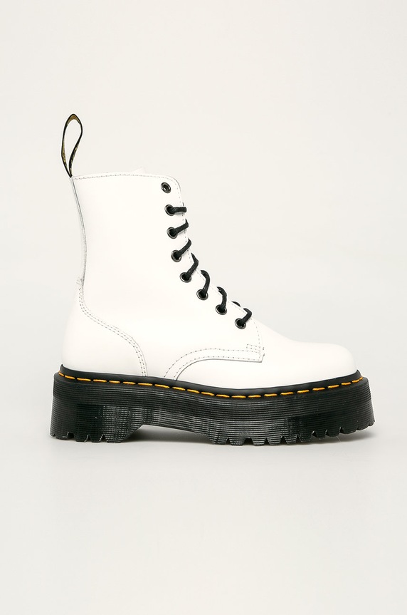 Dr. Martens leather biker boots Jadon Polished Smooth grain leather white DM15265100