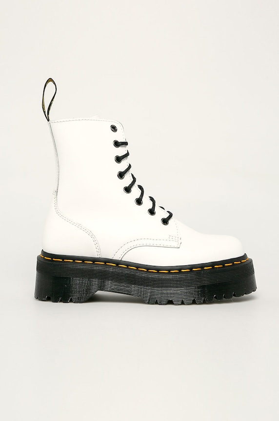 Dr. Martens leather biker boots Jadon Polished Smooth grain leather white DM15265100