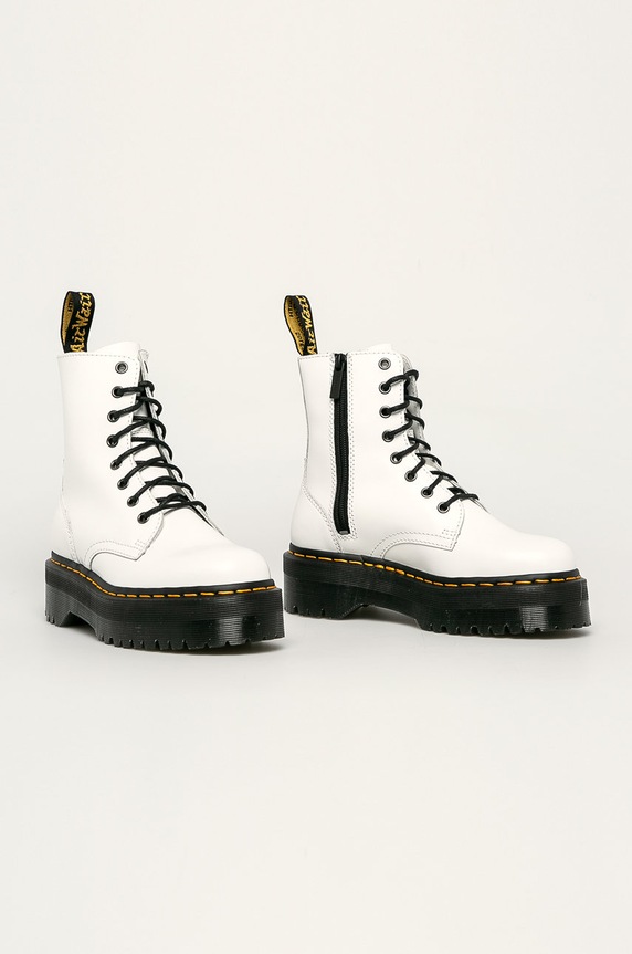 Dr. Martens leather biker boots Jadon Polished Smooth DM15265100 white AA00
