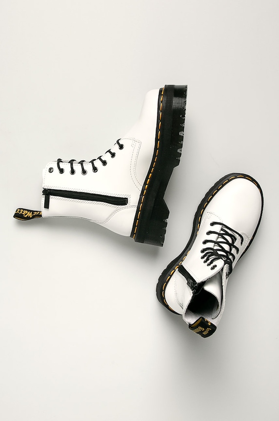 Shoes Dr. Martens leather biker boots Jadon Polished Smooth DM15265100 white