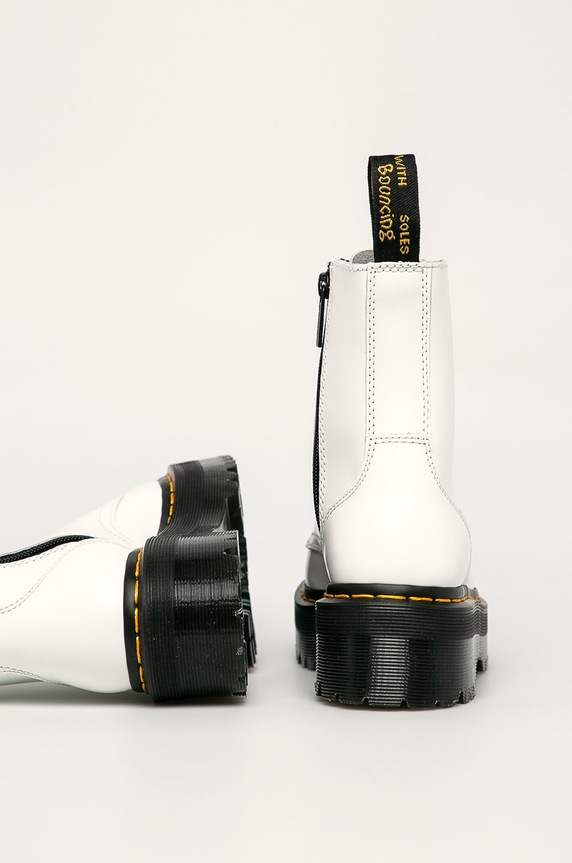 Dr. Martens leather biker boots Jadon Polished Smooth white DM15265100