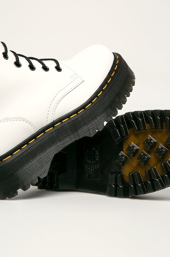 Dr. Martens leather biker boots Jadon Polished Smooth DM15265100 white