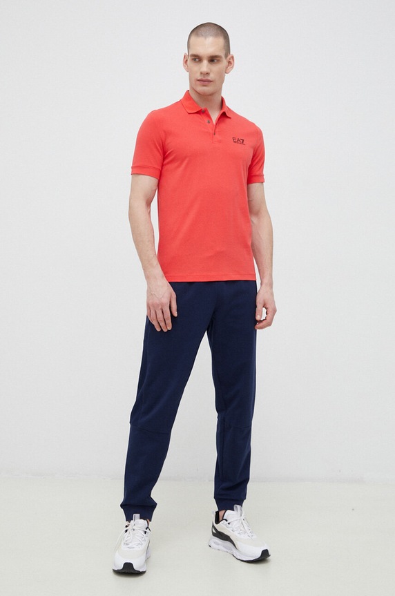 EA7 Emporio Armani polo PJM5Z.8NPF04 pomarańczowy SS24