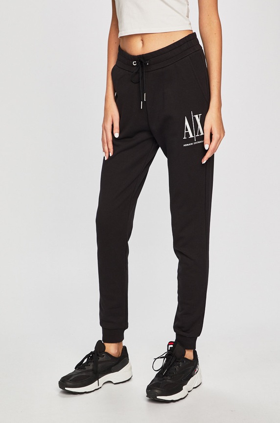 Armani Exchange nadrág dzsörzé fekete 8NYPCX.YJ68Z