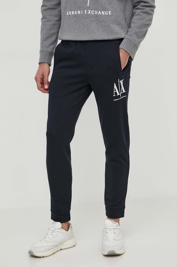 Armani Exchange nadrág dzsörzé sötétkék 8NZPPA.ZJ1ZZ